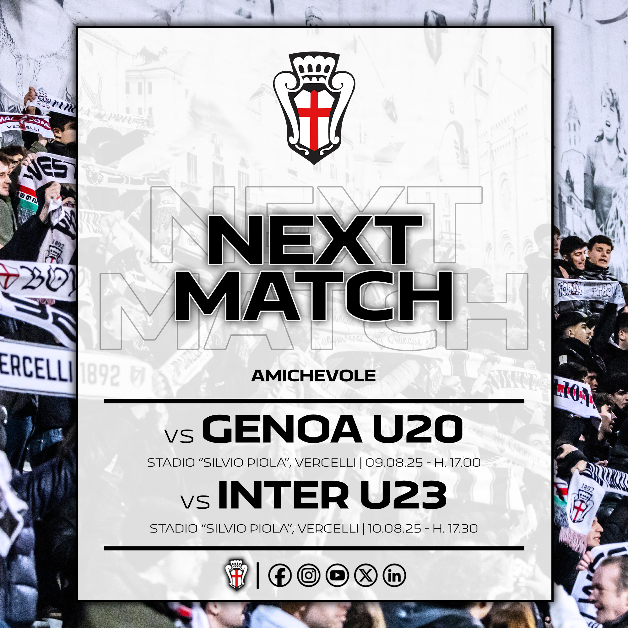 BIGLIETTERIA | Amichevoli con Genoa Primavera e Inter U23