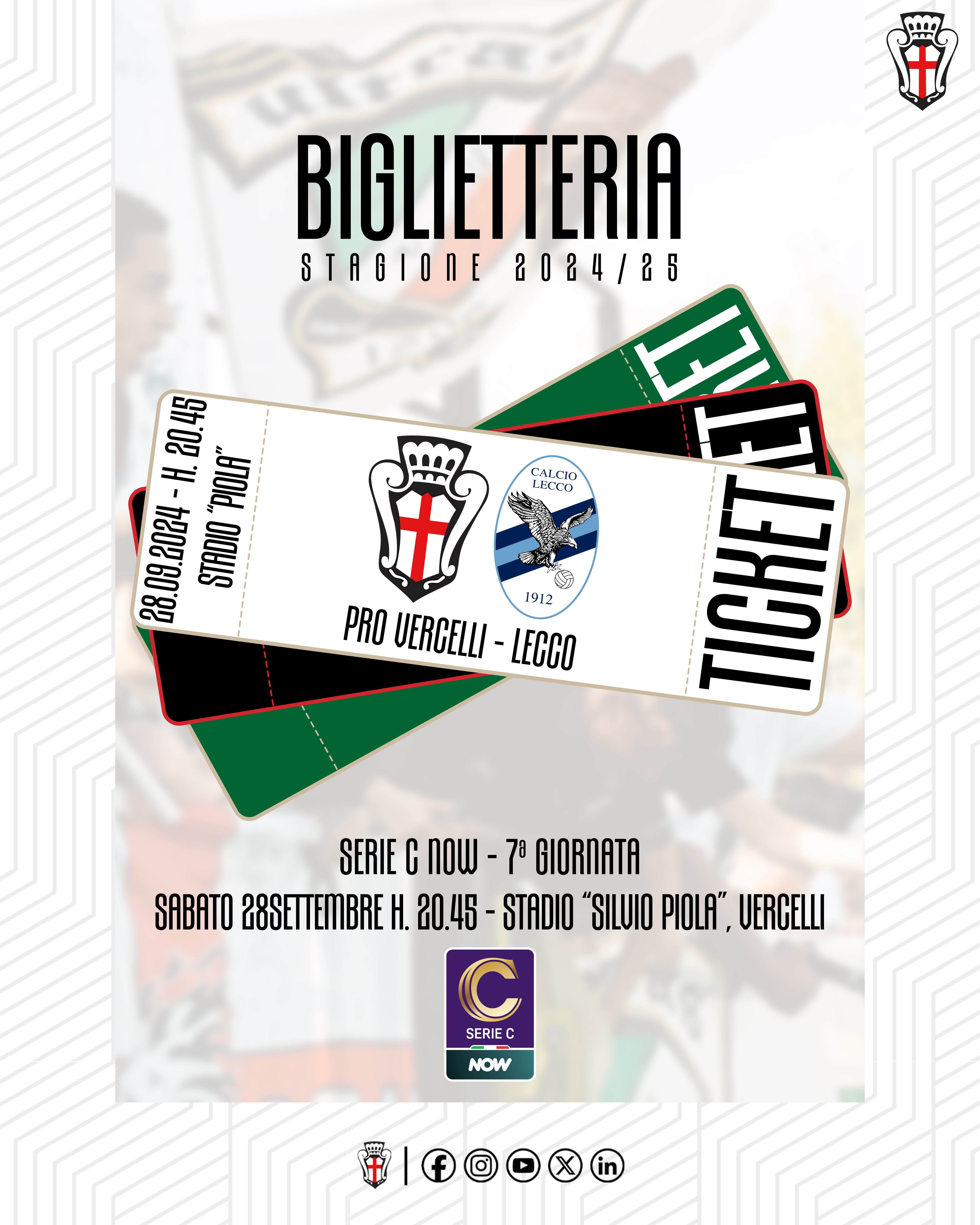 Pro Vercelli - Lecco | Biglietteria