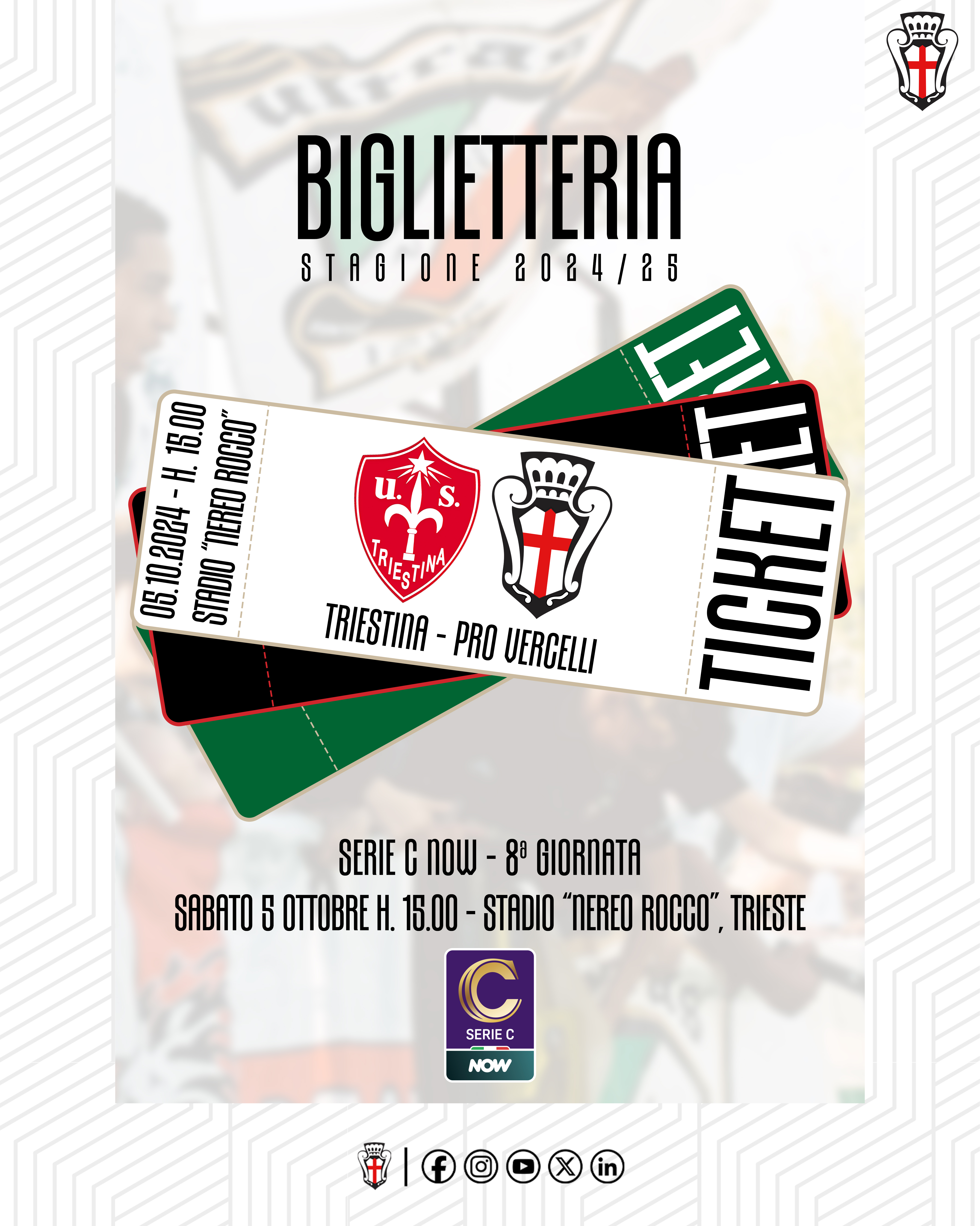 Triestina - Pro Vercelli | Biglietteria