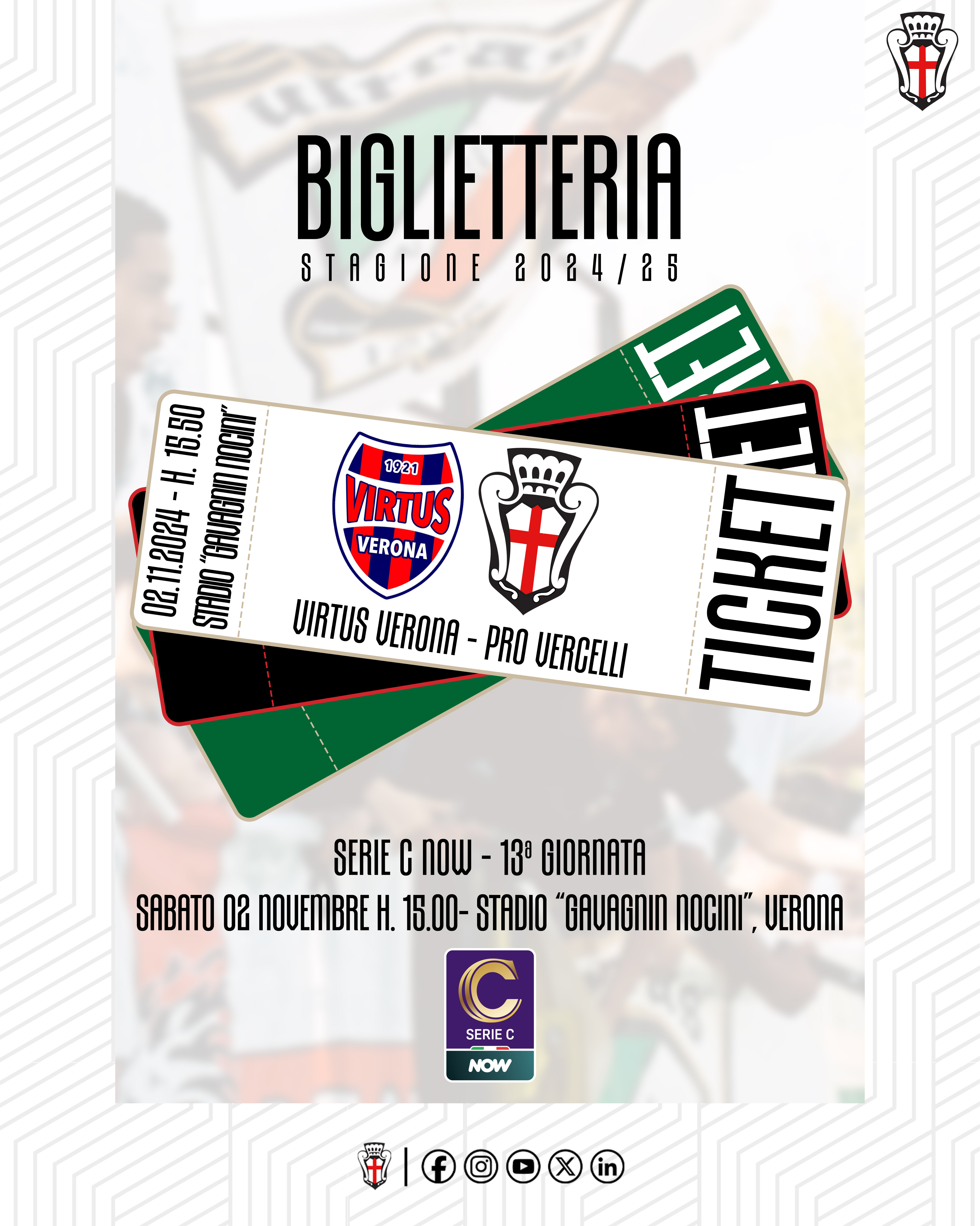 Virtus Verona - Pro Vercelli | Biglietteria