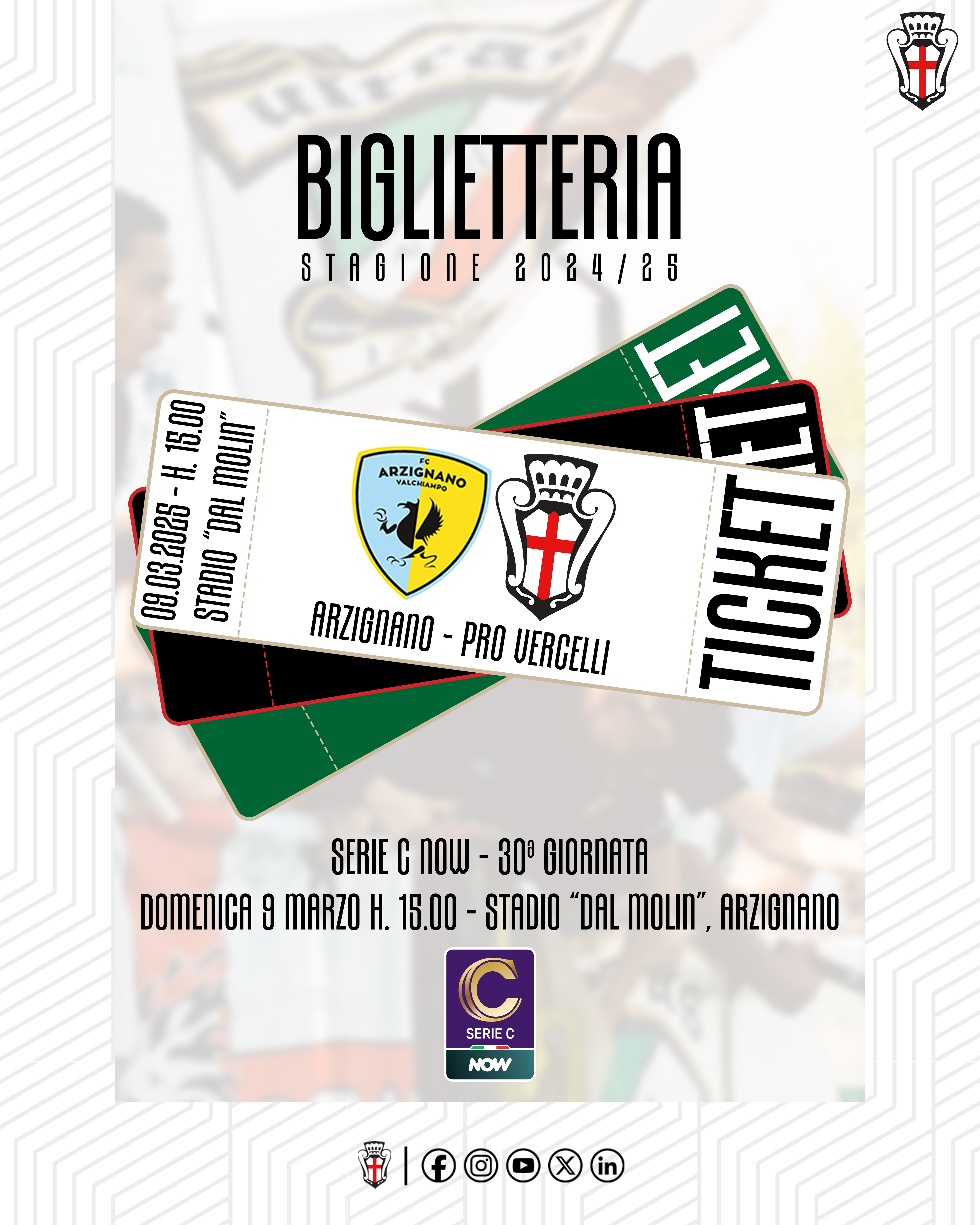 Arzignano - Pro Vercelli | Biglietteria