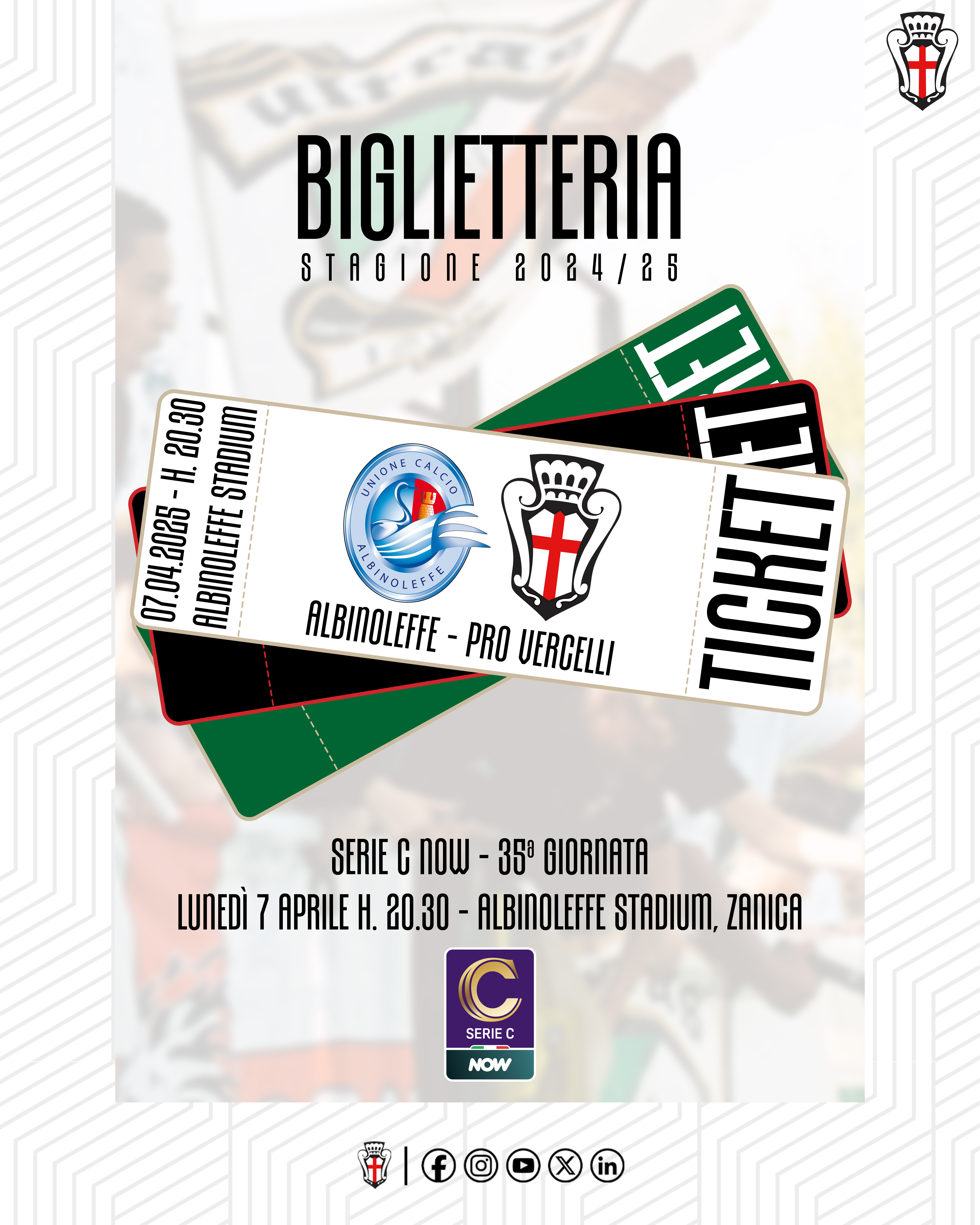 Albinoleffe - Pro Vercelli | Biglietteria