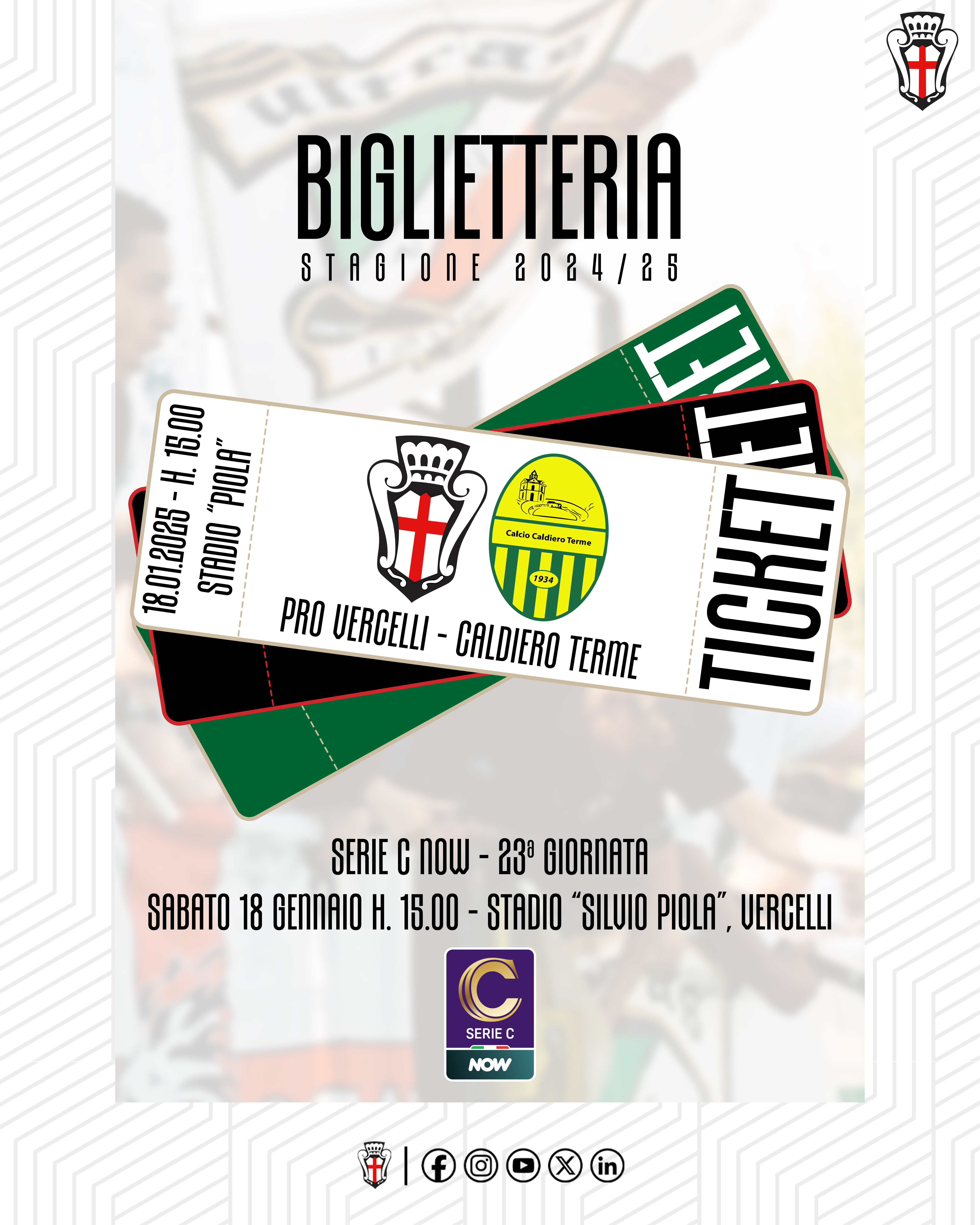 Pro Vercelli - Caldiero Terme | Biglietteria