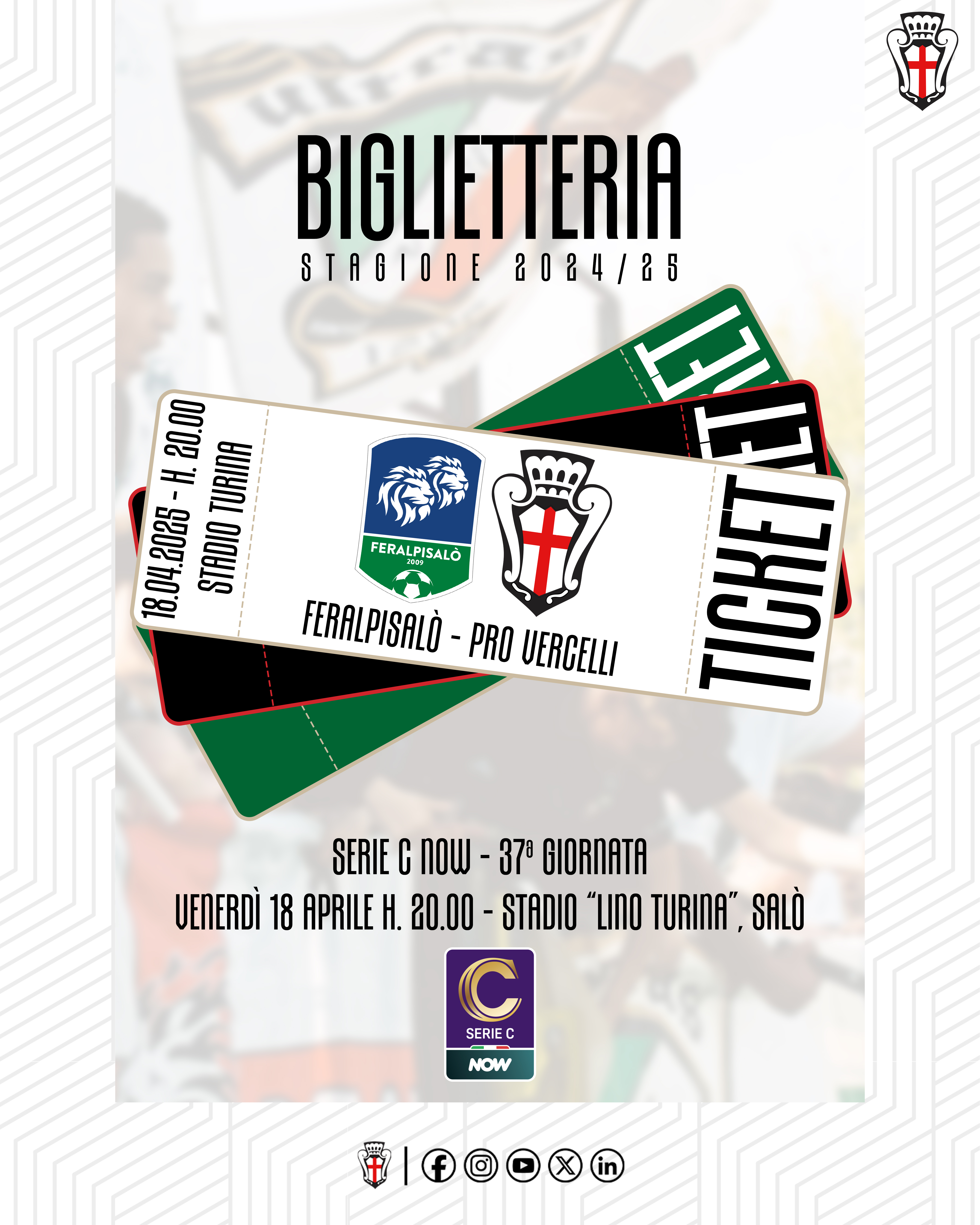 Feralpisalò - Pro Vercelli | Biglietteria