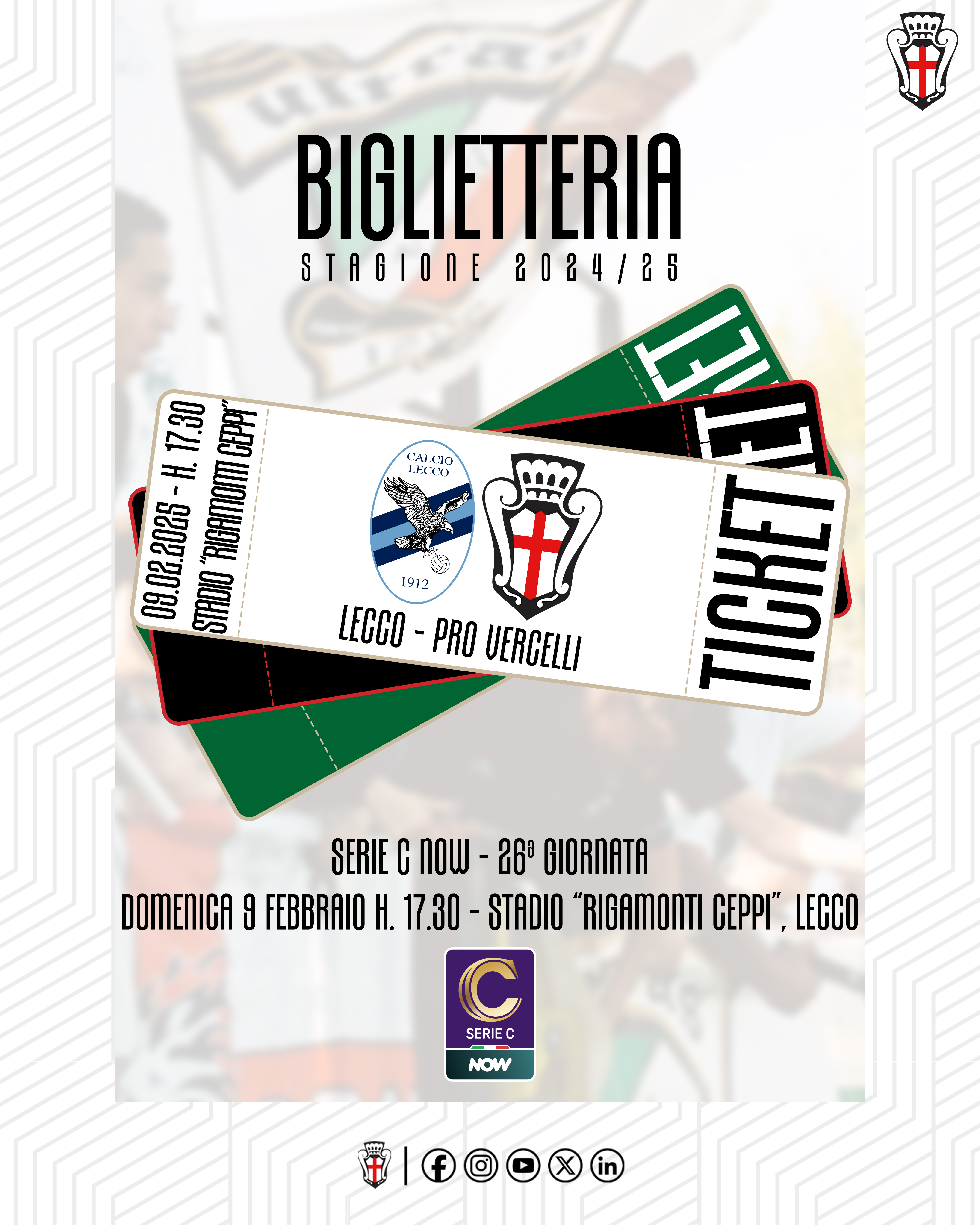 Lecco - Pro Vercelli | Biglietteria