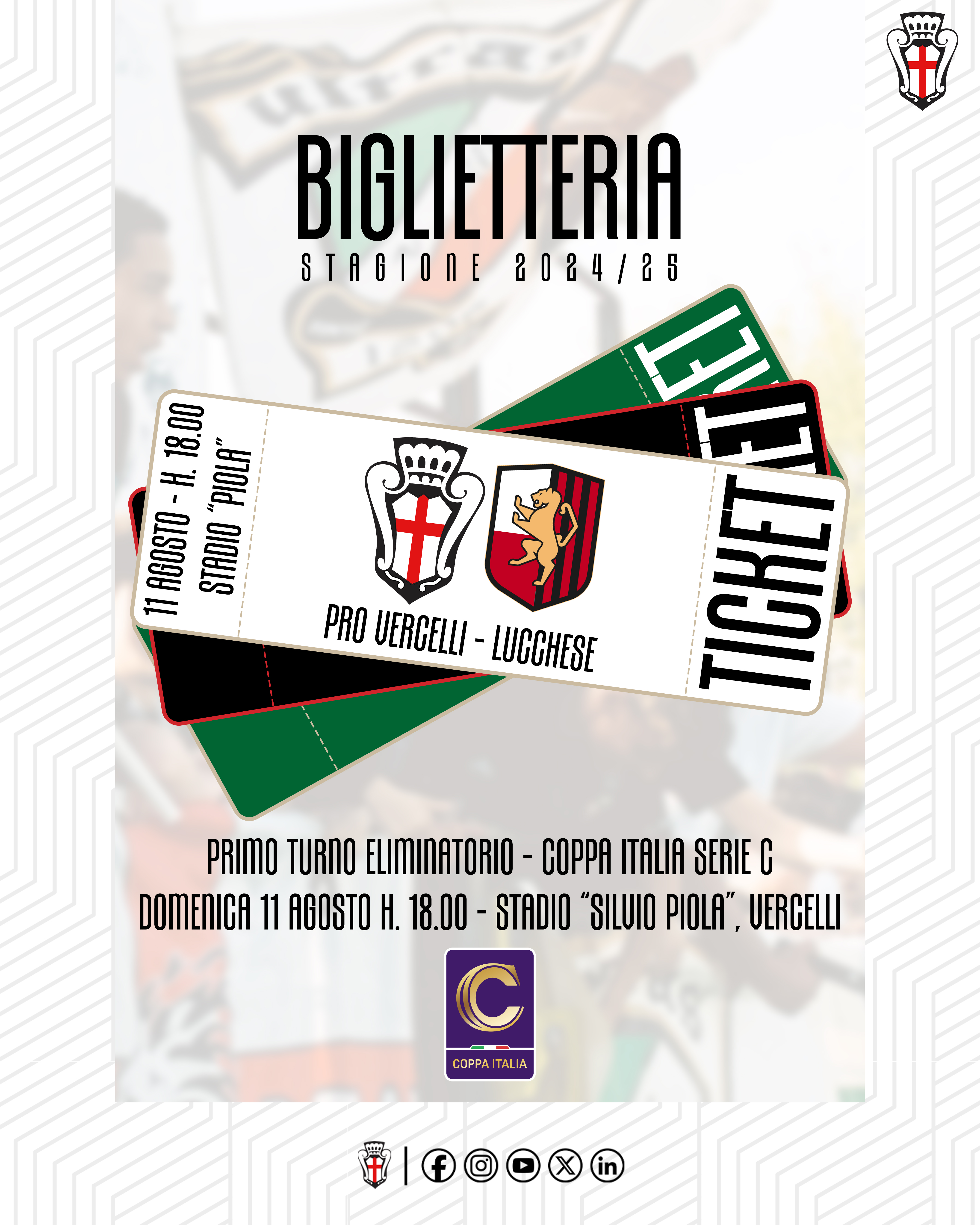 Pro Vercelli - Lucchese | Biglietteria