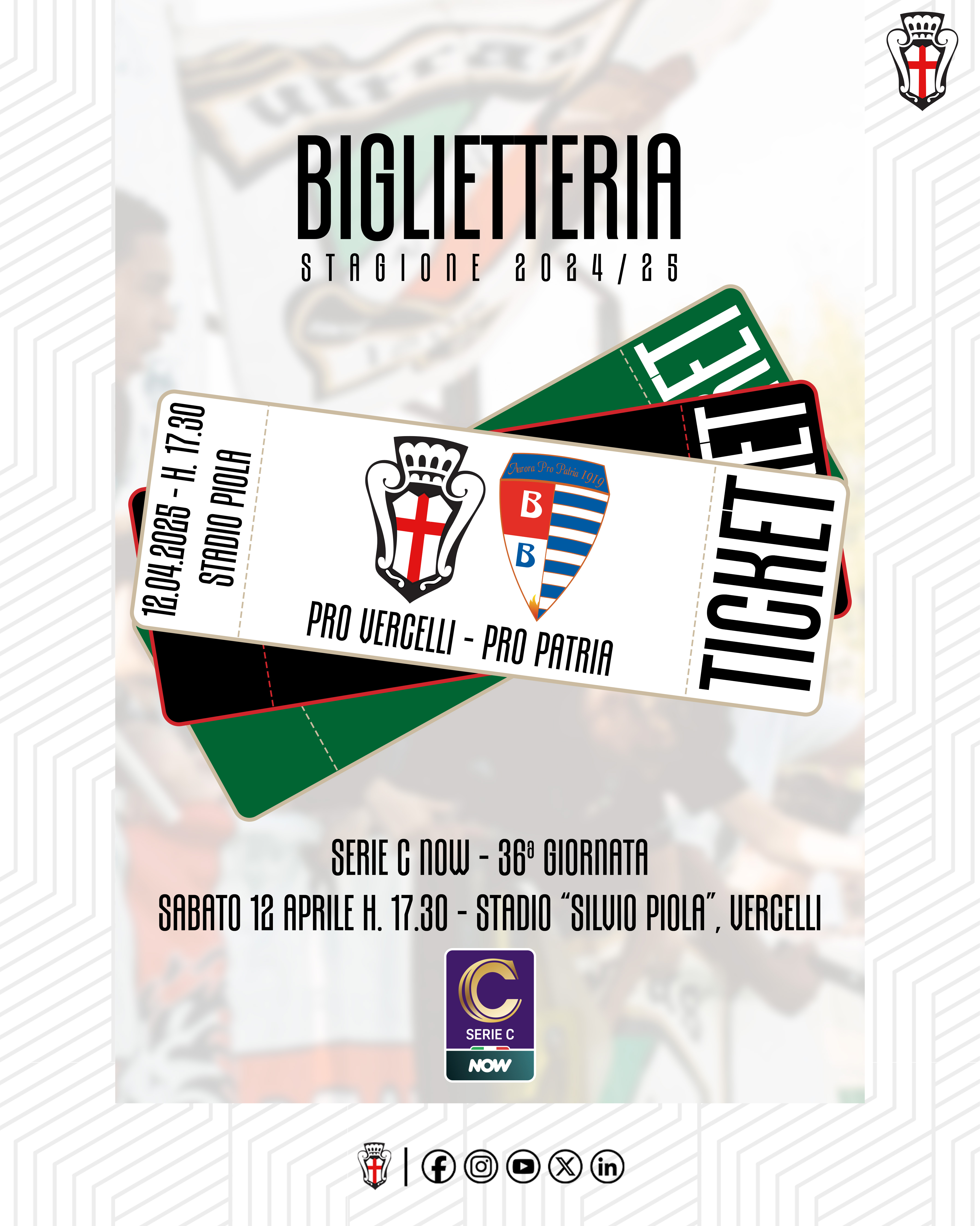 Pro Vercelli - Pro Patria | Biglietteria