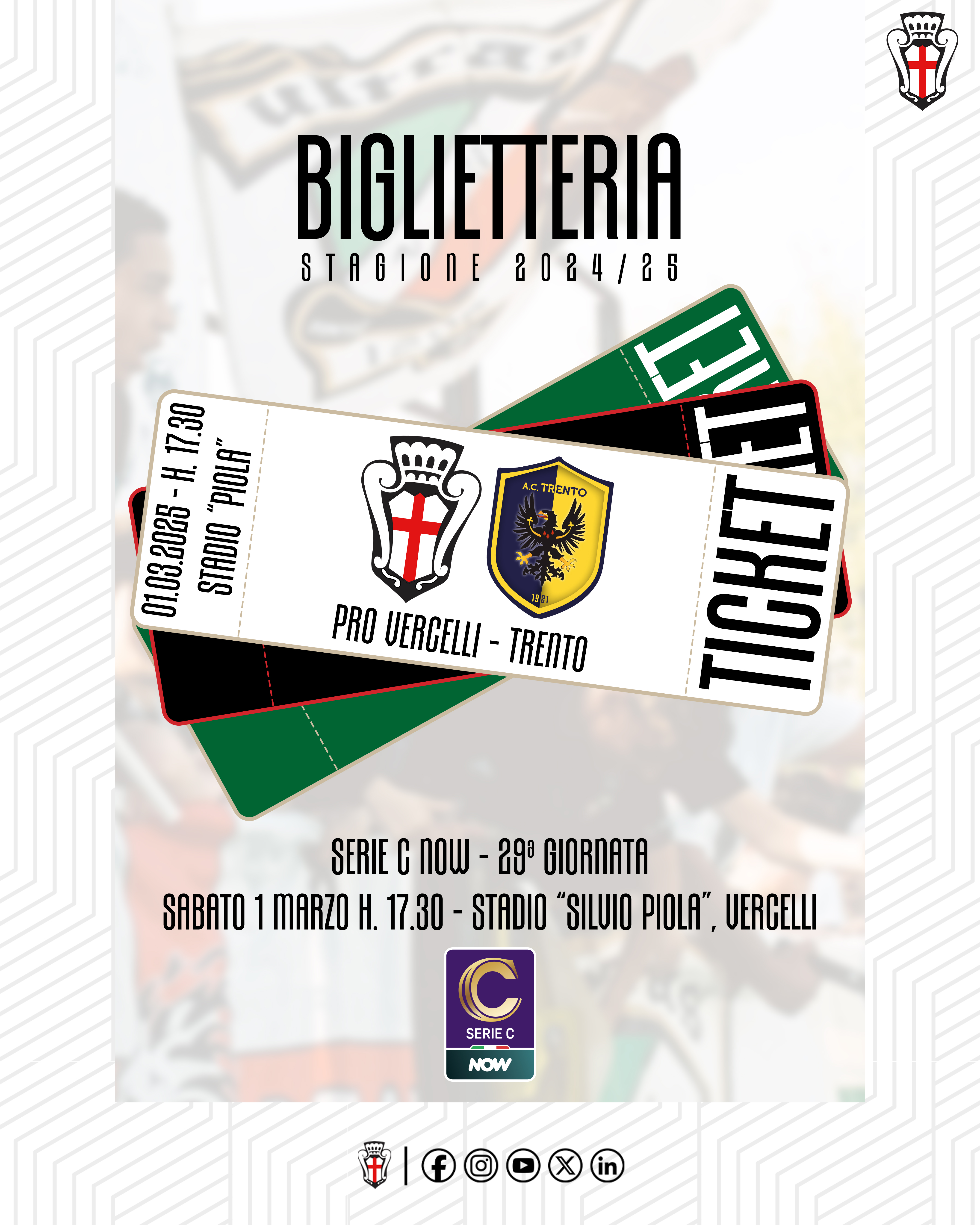 Pro Vercelli - Trento | Biglietteria
