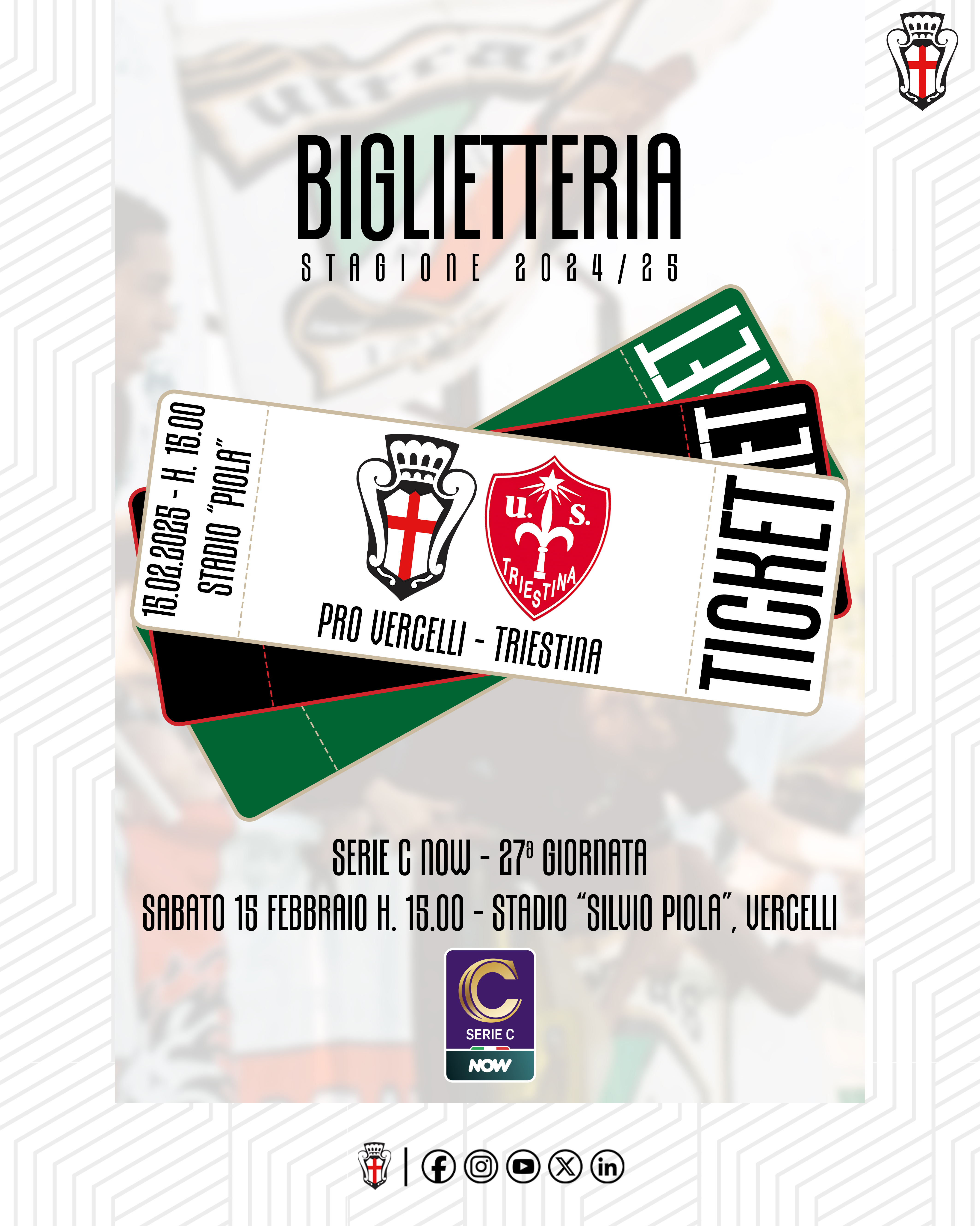 Pro Vercelli - Triestina | Biglietteria
