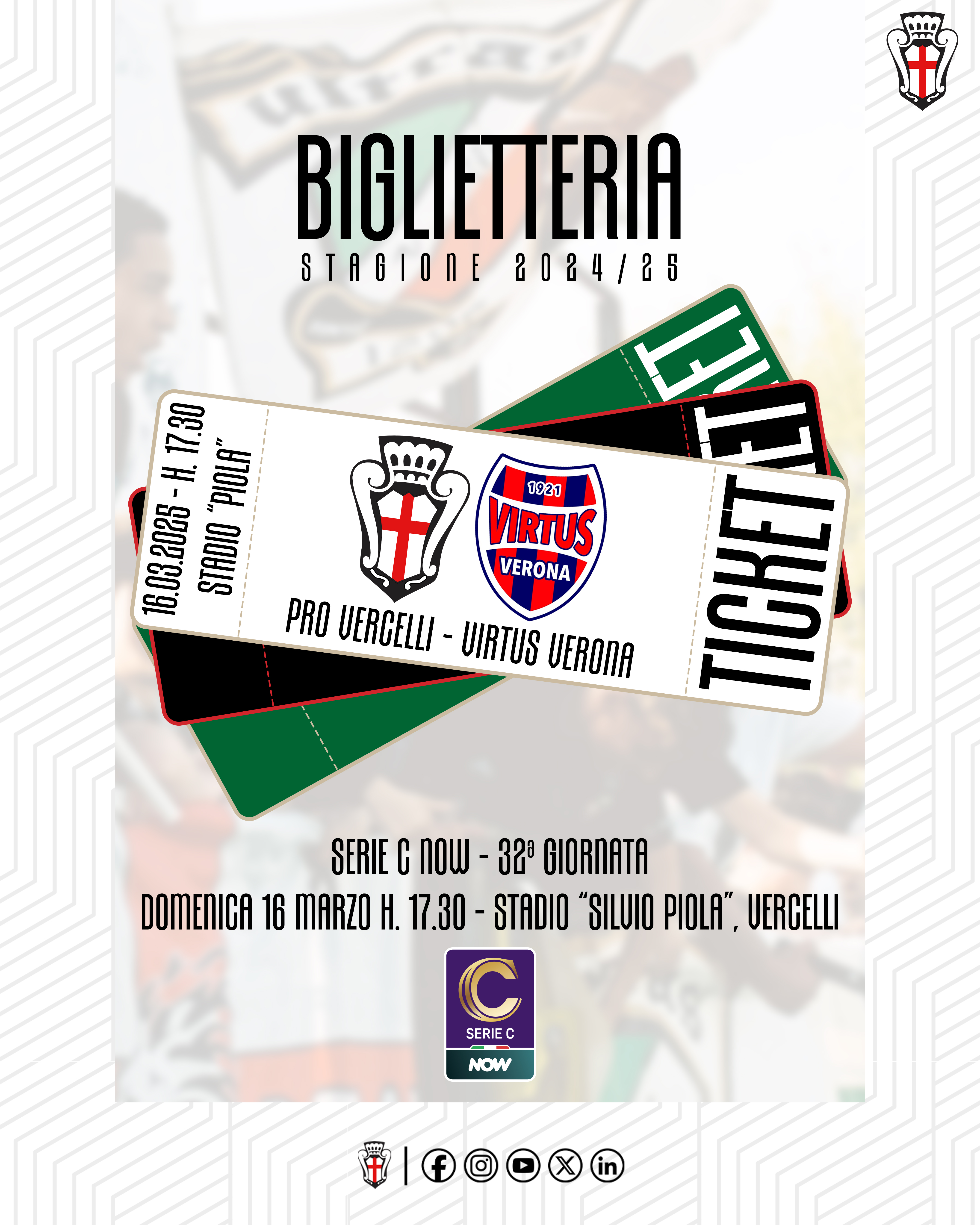 Pro Vercelli - Virtus Verona | Biglietteria