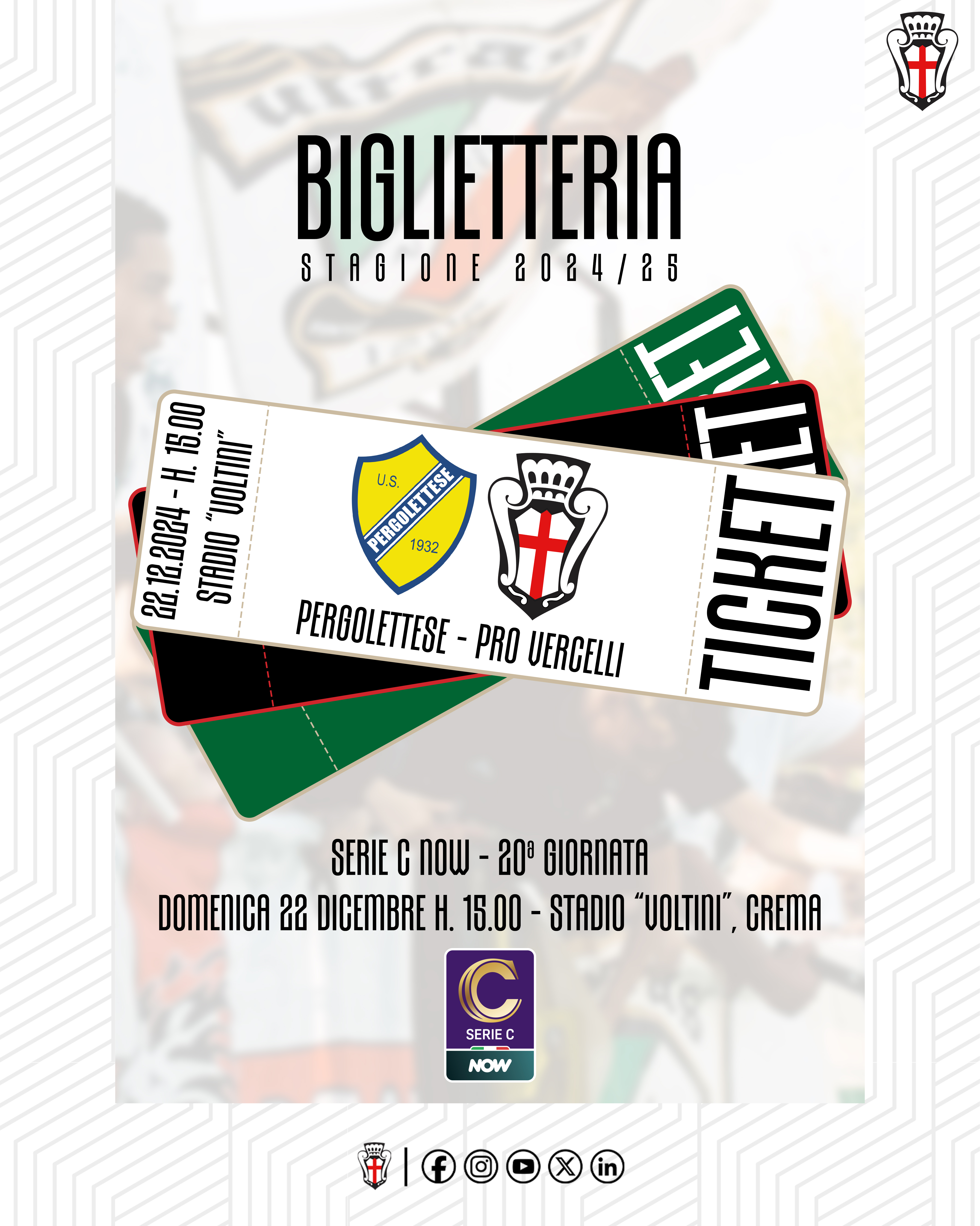 Pergolettese - Pro Vercelli | Biglietteria