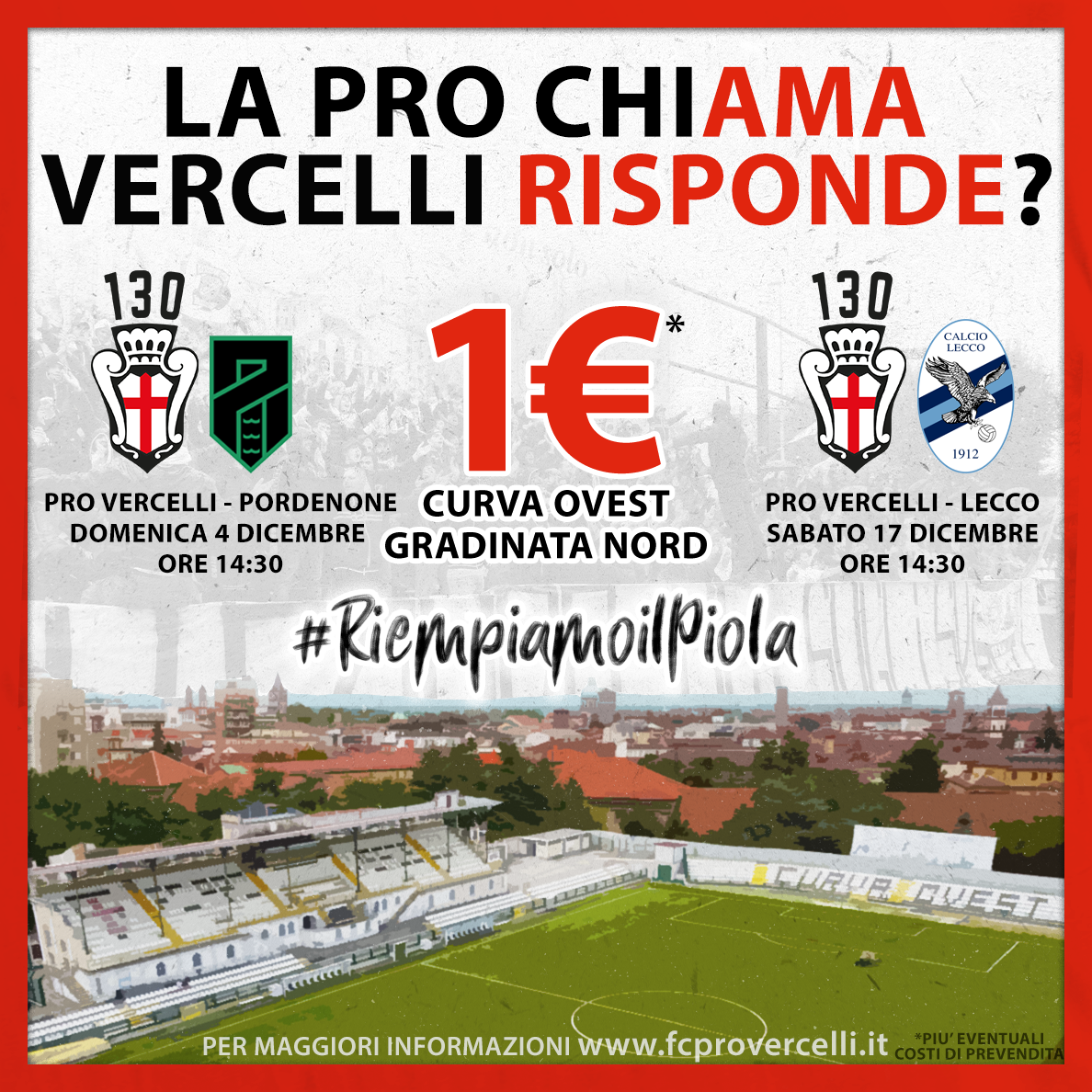 LA PRO CHIAMA, VERCELLI RISPONDE?