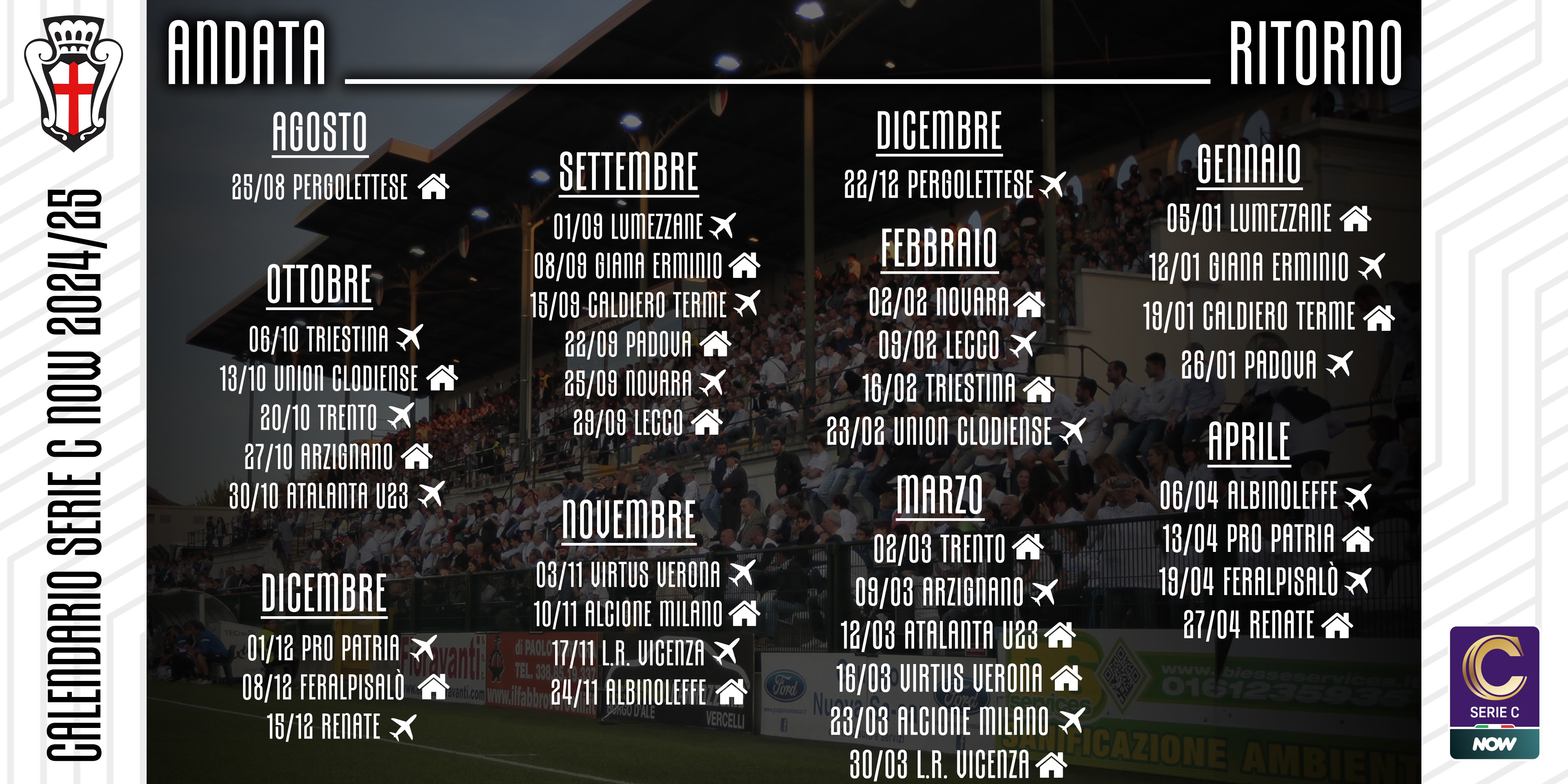 Calendario Serie C NOW 2024/25